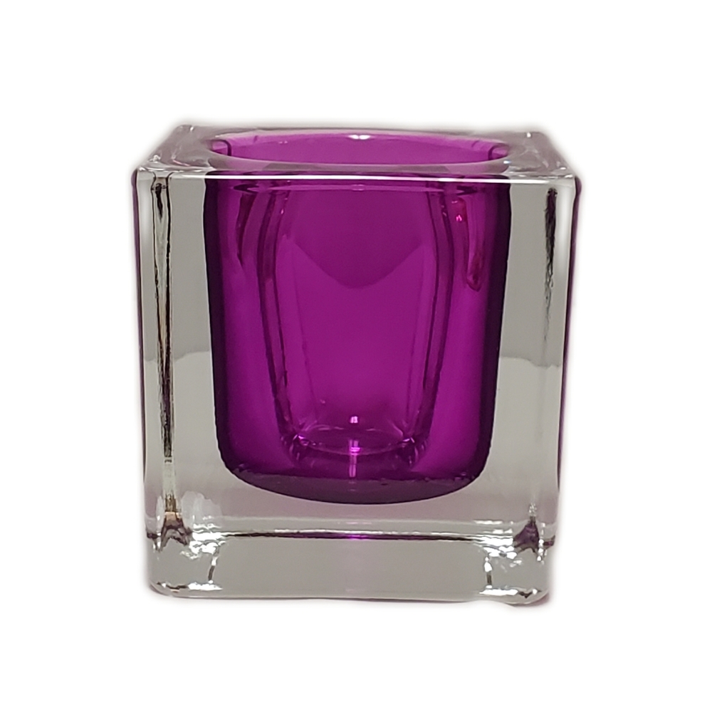 Cubed Submerged Purple Candle Holder